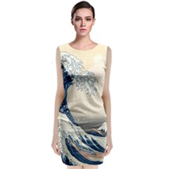 The Classic Japanese Great Wave Off Kanagawa By Hokusai Classic Sleeveless Midi Dress by PodArtist