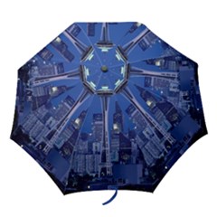 Space Needle Seattle Washington Folding Umbrellas by Nexatart