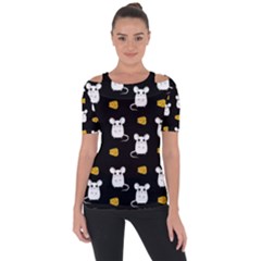 Cute Mouse Pattern Short Sleeve Top by Valentinaart