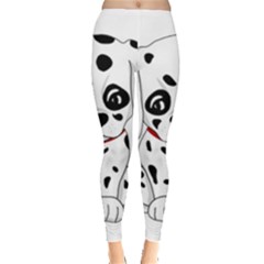 Cute Dalmatian Puppy  Leggings  by Valentinaart