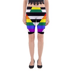 Straight Ally Flag Yoga Cropped Leggings by Valentinaart
