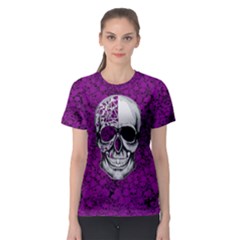 Purple Skulls  Women s Sport Mesh Tee