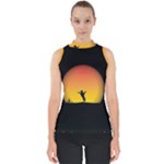 Horse Cowboy Sunset Western Riding Shell Top