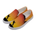 Horse Cowboy Sunset Western Riding Women s Canvas Slip Ons View2