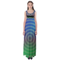 Blue Green Abstract Background Empire Waist Maxi Dress by Nexatart