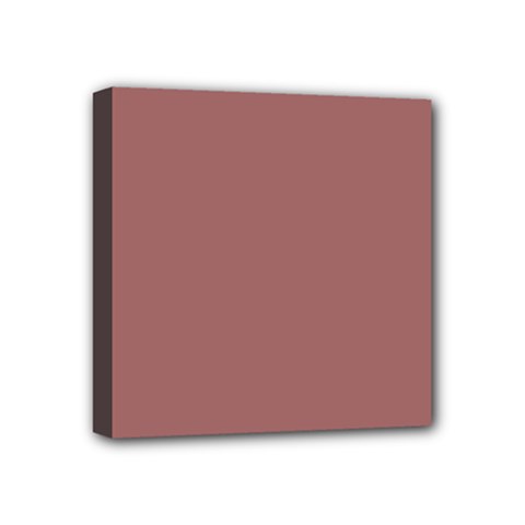 Blush Gold Coppery Pink Solid Color Mini Canvas 4  X 4  by PodArtist