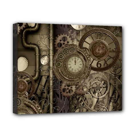 Stemapunk Design With Clocks And Gears Canvas 10  X 8  by FantasyWorld7