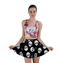 Skull, Spider And Chest  - Halloween Pattern Mini Skirt by Valentinaart