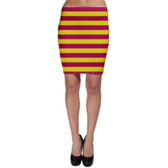Red & Yellow Stripesi Bodycon Skirt by norastpatrick