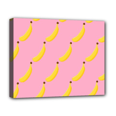 Banana Fruit Yellow Pink Deluxe Canvas 20  X 16   by Mariart
