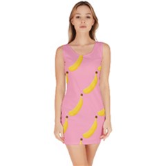 Banana Fruit Yellow Pink Bodycon Dress by Mariart