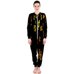 Animated Falling Spinning Shining 3d Golden Dollar Signs Against Transparent Onepiece Jumpsuit (ladies) 