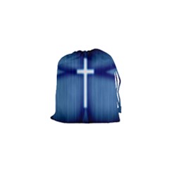 Blue Cross Christian Drawstring Pouches (xs)  by Mariart