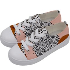 Animals Bird Owl Pink Polka Dots Kids  Low Top Canvas Sneakers by Mariart