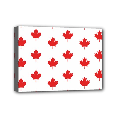 Canadian Maple Leaf Pattern Mini Canvas 7  X 5  by Mariart