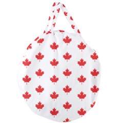 Canadian Maple Leaf Pattern Giant Round Zipper Tote by Mariart