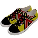 Chevron Symbols Multiple Large Red Yellow Men s Low Top Canvas Sneakers View2