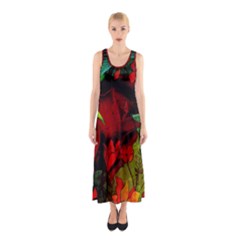Flower Power, Wonderful Flowers, Vintage Design Sleeveless Maxi Dress by FantasyWorld7