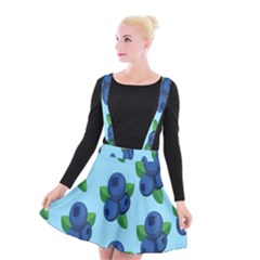 Fruit Nordic Grapes Green Blue Suspender Skater Skirt by Mariart