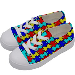 Game Puzzle Kids  Low Top Canvas Sneakers