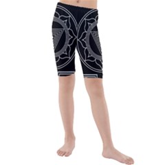 Kali Yantra Inverted Kids  Mid Length Swim Shorts by Mariart