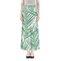 Jungle Fever Green Leaves Full Length Maxi Skirt