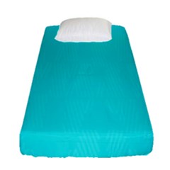 Line Blue Fitted Sheet (single Size) by Mariart