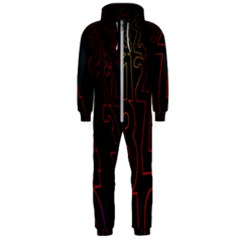 Neon Number Hooded Jumpsuit (men)  by Mariart
