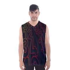Neon Number Men s Basketball Tank Top by Mariart