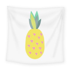 Pineapple Fruite Yellow Triangle Pink Square Tapestry (large) by Mariart