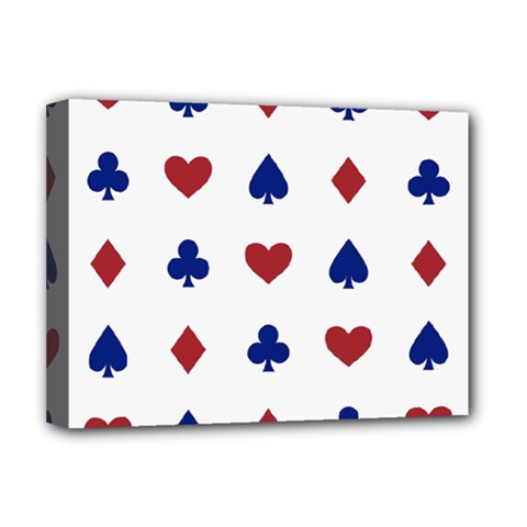 Playing Cards Hearts Diamonds Deluxe Canvas 16  X 12   by Mariart