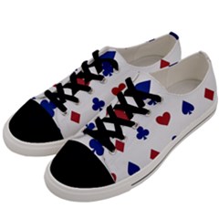 Playing Cards Hearts Diamonds Men s Low Top Canvas Sneakers