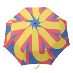 Rainbow Sign Yellow Red Blue Retro Folding Umbrellas by Mariart
