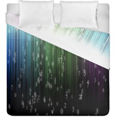 Numerical Animation Random Stripes Rainbow Space Duvet Cover Double Side (king Size)