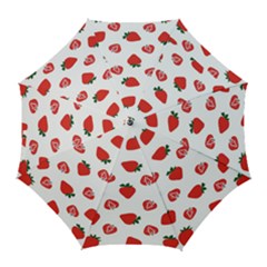 Red Fruit Strawberry Pattern Golf Umbrellas