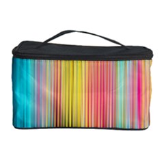 Sound Colors Rainbow Line Vertical Space Cosmetic Storage Case by Mariart