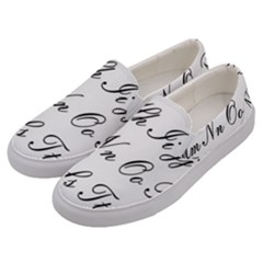 Alphabet Embassy Font Men s Canvas Slip Ons by Mariart
