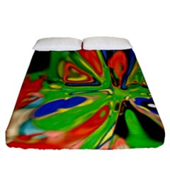 Acrobat Wormhole Transmitter Monument Socialist Reality Rainbow Fitted Sheet (queen Size) by Mariart