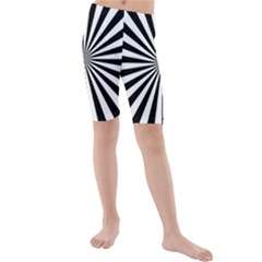 Rays Stripes Ray Laser Background Kids  Mid Length Swim Shorts by Nexatart