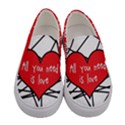 Love Abstract Heart Romance Shape Women s Canvas Slip Ons View1