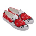 Love Abstract Heart Romance Shape Women s Canvas Slip Ons View3