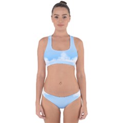 Sky Cloud Blue Texture Cross Back Hipster Bikini Set by Nexatart