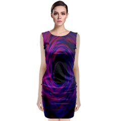 Black Hole Rainbow Blue Purple Classic Sleeveless Midi Dress by Mariart