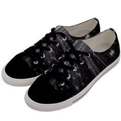 Black Rays Light Stars Space Men s Low Top Canvas Sneakers