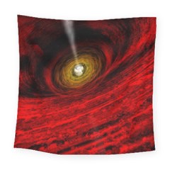 Black Red Space Hole Square Tapestry (large)