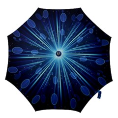 Blue Rays Light Stars Space Hook Handle Umbrellas (large) by Mariart