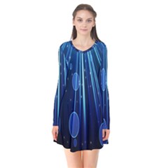 Blue Rays Light Stars Space Flare Dress