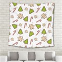 Ginger cookies Christmas pattern Square Tapestry (Large) View2