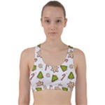 Ginger cookies Christmas pattern Back Weave Sports Bra