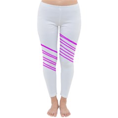 Electricty Power Pole Blue Pink Classic Winter Leggings
